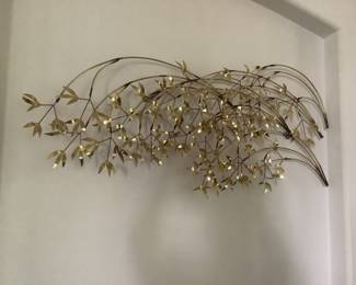 Metal branch wall art