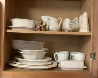 Ironstone white dishes