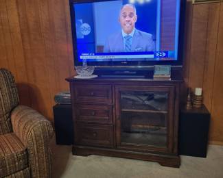 Color TV and Cabinet
