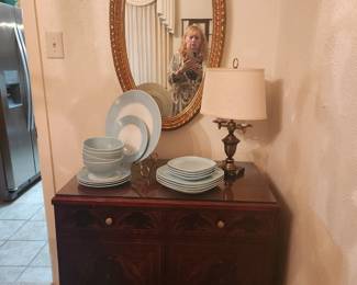 Antique radio and record player