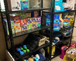 Shelving units, lighting, paper products