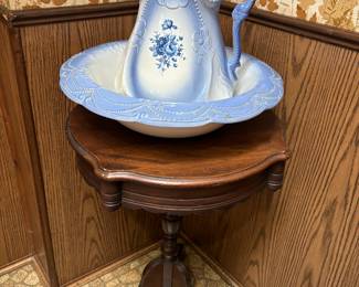 Antique wash basin and pitcher