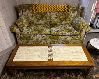 Mid century couch and coffee table