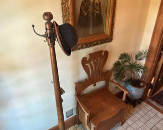 Antique coat rack