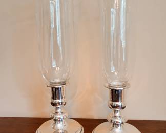 Christofle Crystal Candle Holders
