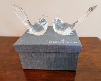 Steuben Glass Crystal Bird Figurines