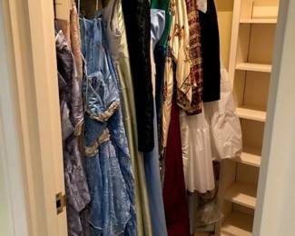 Vintage clothing including ball gowns