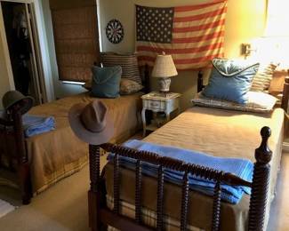 Antique twin beds