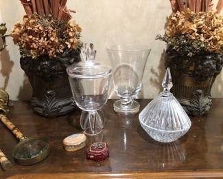 Steuben, early brass planters.