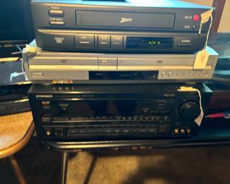 ZennithVHS, Sony VHS and DVD, Pioneer Receiver, Pnasonic Turn Table - as found, Samsung Blue Ray