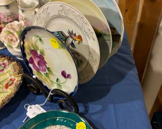 Lovely antique hand painted plates