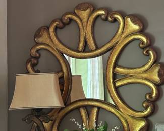Beautiful Open Gold Fleur de Ali’s Mirror 52"X52"