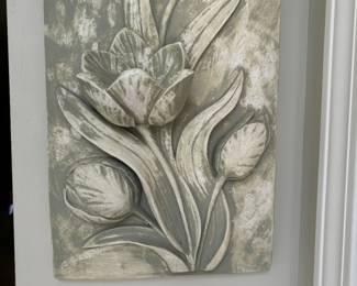Heavy Plaster Tulips 17"X10"