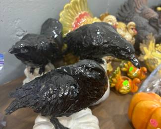 Love these Old Crows and white pumpkins