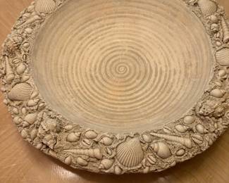 Beautiful Pottery Bowl with Shell Trim