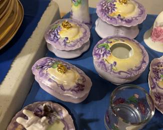 Vanity Set - Handpainted - France