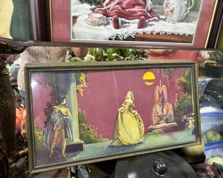 Maxwell Parish framed lithos early 1900's