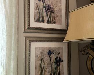 Iris Prints (2) 26"x26"