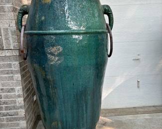 1 Amazing 6ft Pottery Urn w elephant and Ring handles. Incredible. Extremely heavy. You will need 3 men to load this urn.  Do not try to tip over to see inside.  If you want to see inside we have ladders.  Follow my instructions.