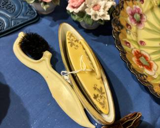 Celliod Nail Kit and vintage clothes brush
