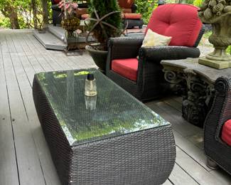 Coffee table with beveled glass