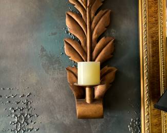 Bronze Color Ceramic Sconce (2) 19"X8"