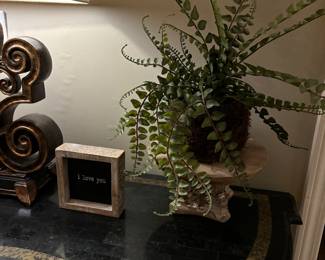 Nice greenery in nest. Beautiful accessory pieces