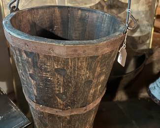Wood Bucket with Handle