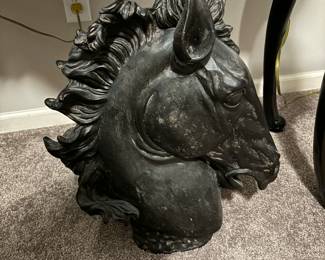 Chinese - Black-"Flaming Mane Horse" 20"x14"
