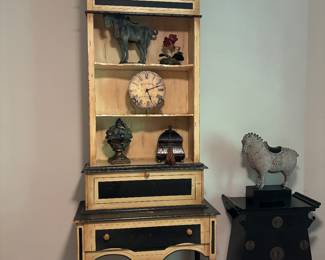 Unique Asian Drop Front Folk Art Desk (Measurements to follow)