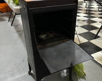 Metal drop front cabinet or warming  bin
