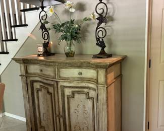 "Seven Seas" by Hooker Furniture Co. Chest 47 1/2"W 19" D X4 6"T.  Painted with wonderful  patina