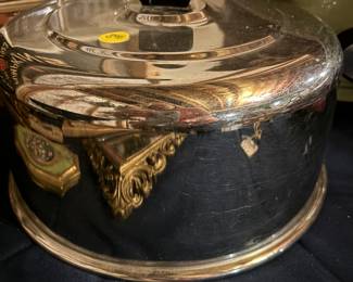 Vintage Chrome Cake Carrier