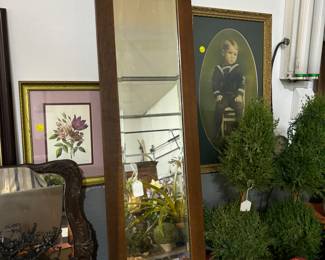 Vintage Oak Framed Mirror