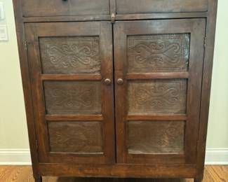 Antique pie safe  51.5"h x 42.5"w x 17"d
