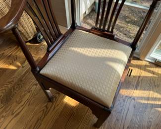 Late 18th c. walnut corner chair