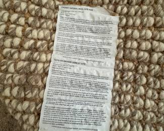 Pottery Barn chunky wool & jute rug   8' x 10'