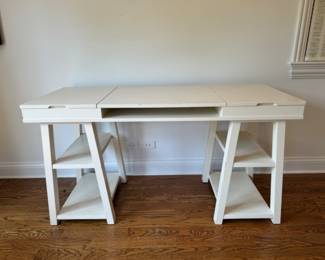 Pottery Barn trestle desk     31"h x 58"w x 24"d