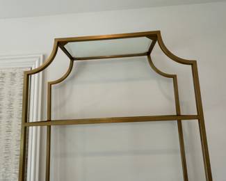 Brass pagoda etagere       80"h x 36"w x 12"d