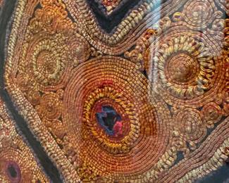 Antique framed  Indian embroidery                                   frame size 66" x 45.5"