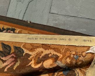 Woollen floral needlepoint rug 9' x 12'