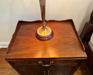 Pr. Frederick Cooper brass vase lamps