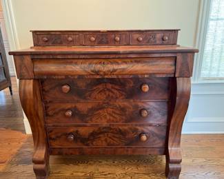 American Empire walnut dresser