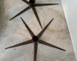 Swedish brass candleholders