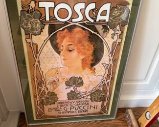Framed Tosca poster