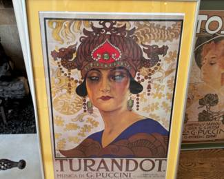 Framed Turandot poster