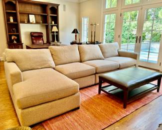 Crate and Barrel sectional sofa   32"h x 11' long x 68"d   