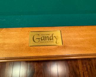 Gandy 9' pool table available for pre-sale now - must be professionally removed