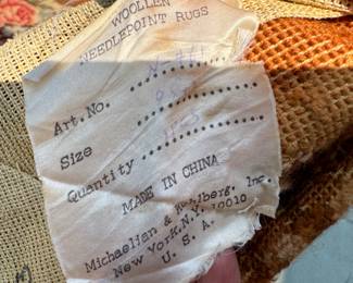 Woollen floral needlepoint rug 9' x 12'