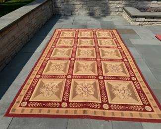 Needlepoint rug 6'8" x 9'